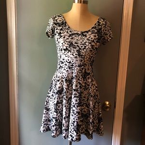 Black and white floral dress